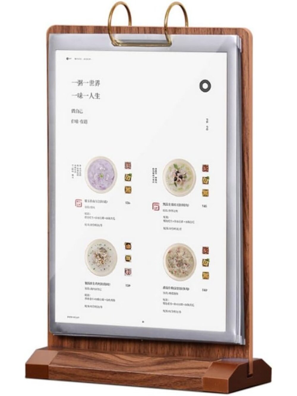 A6 Walnut Wood Sign Holder Vertical Table Flip Display 6 Page 12 Picture
